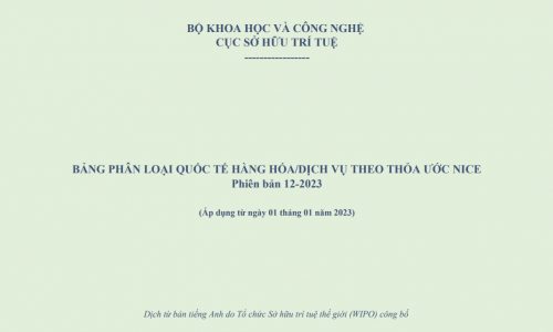 Thông báo về việc thống nhất áp dụng bản tiếng Việt của Bảng phân loại hàng hóa/dịch vụ Nice phiên bản 12-2023