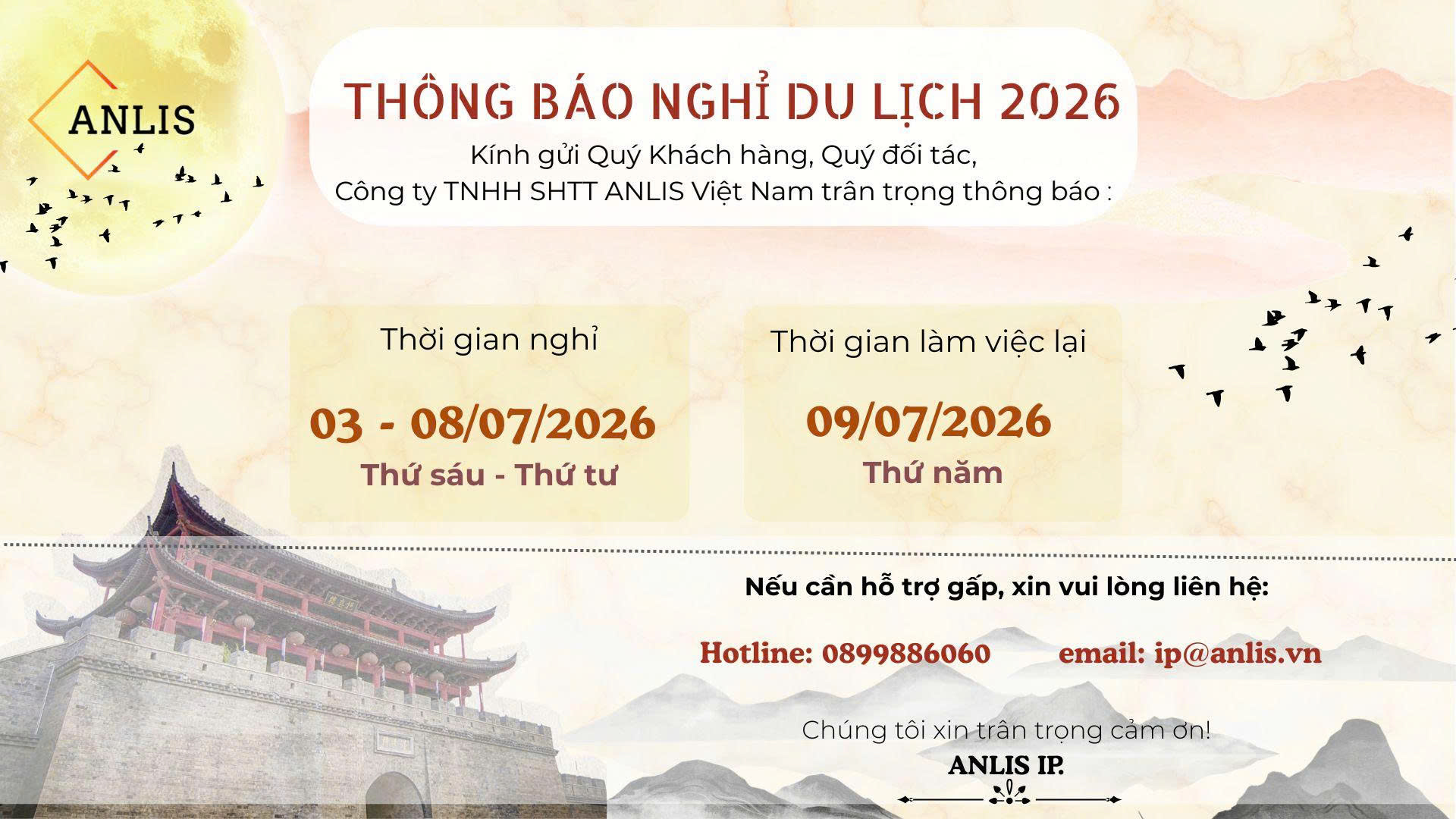 Thong bao nghi du lich